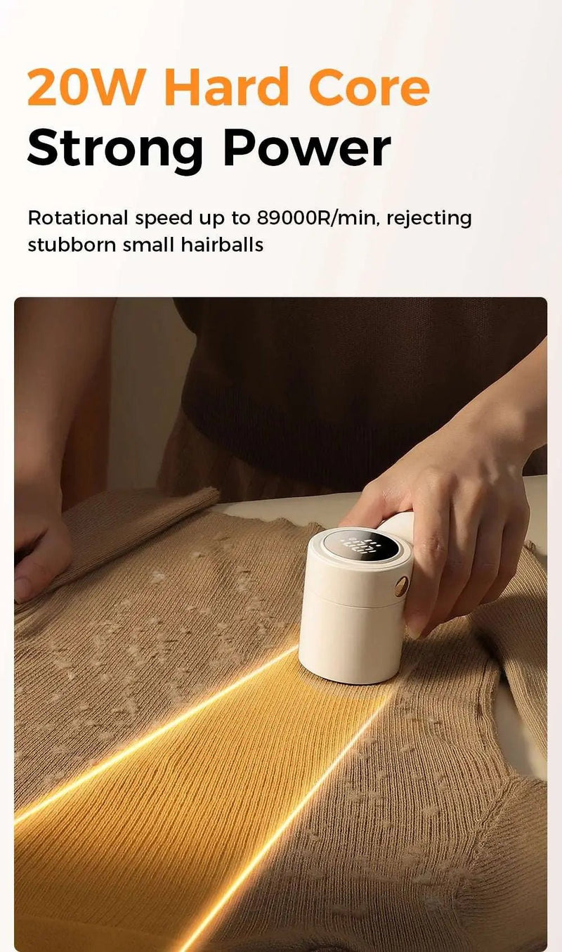 Joyroom Electric Lint Remover for Clothing Portable Hair Ball Trimmer Rechargeable Fabric Shaver 3 - Speeds with Digital Display - Lacatang Shop