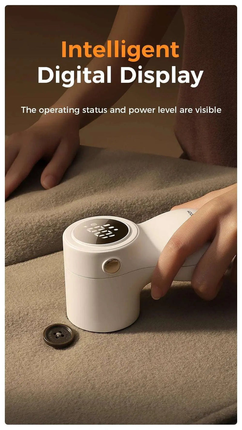 Joyroom Electric Lint Remover for Clothing Portable Hair Ball Trimmer Rechargeable Fabric Shaver 3 - Speeds with Digital Display - Lacatang Shop