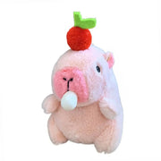 Kawaii Pink Plush Capybara Keychain Cartoon Capybara Pendant Cute Stuffed Animals Fluffty Animal Doll Accessories Bag Decoration - Lacatang Shop