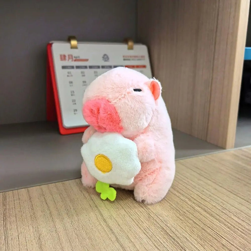 Kawaii Pink Plush Capybara Keychain Cartoon Capybara Pendant Cute Stuffed Animals Fluffty Animal Doll Accessories Bag Decoration - Lacatang Shop