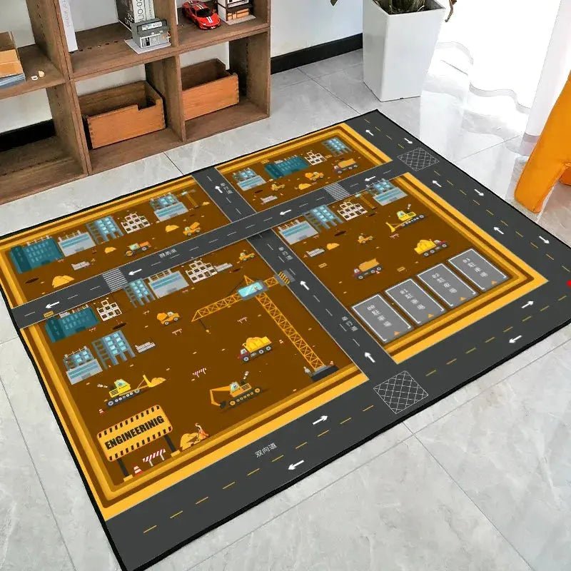 Kids Play Mat - Thick Cushioned Crawling and Reading Area Carpet for Kindergarten with Cartoon Design, Drop - Resistant for Ages 2 - 6 - Lacatang Shop