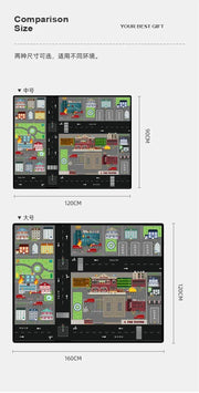 Kids Play Mat - Thick Cushioned Crawling and Reading Area Carpet for Kindergarten with Cartoon Design, Drop - Resistant for Ages 2 - 6 - Lacatang Shop