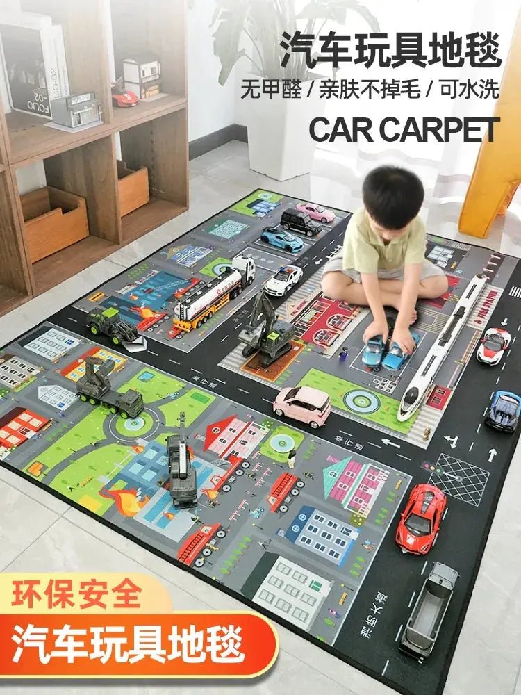 Kids' Thick Crawling Mat for Play and Reading Area - Drop - Resistant Cartoon Carpet for Kindergarten - Lacatang Shop