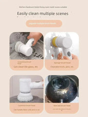Kitchen Handheld Wireless Handy Gadget Bathroom Electric Cleaning Brush - Lacatang Shop