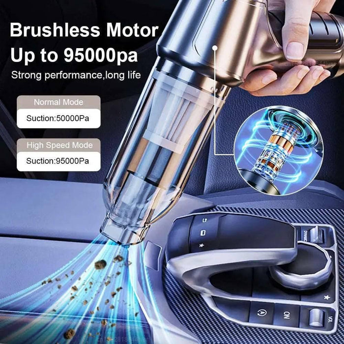 Car Vacuum Cleaner Portable Wireless Vacuum Cleaner 95000PA Strong Suction Handheld Vacuum Cleaner Powerful Blower for Car Home - Lacatang Shop