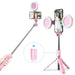 4In1 Wireless Bluetooth Compatible Selfie Stick LED Ring Light Extendable Handheld Monopod Live Tripod for Iphone 15 14 13 - Lacatang Shop