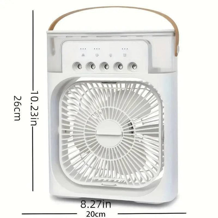 Portable Air Conditioner Fan Household Small Air Cooler Humidifier Hydrocooling Fan Portable Air Adjustment for Office 3 Speed - Lacatang Shop