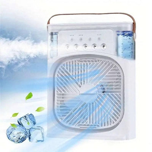 Portable Air Conditioner Fan Household Small Air Cooler Humidifier Hydrocooling Fan Portable Air Adjustment for Office 3 Speed - Lacatang Shop