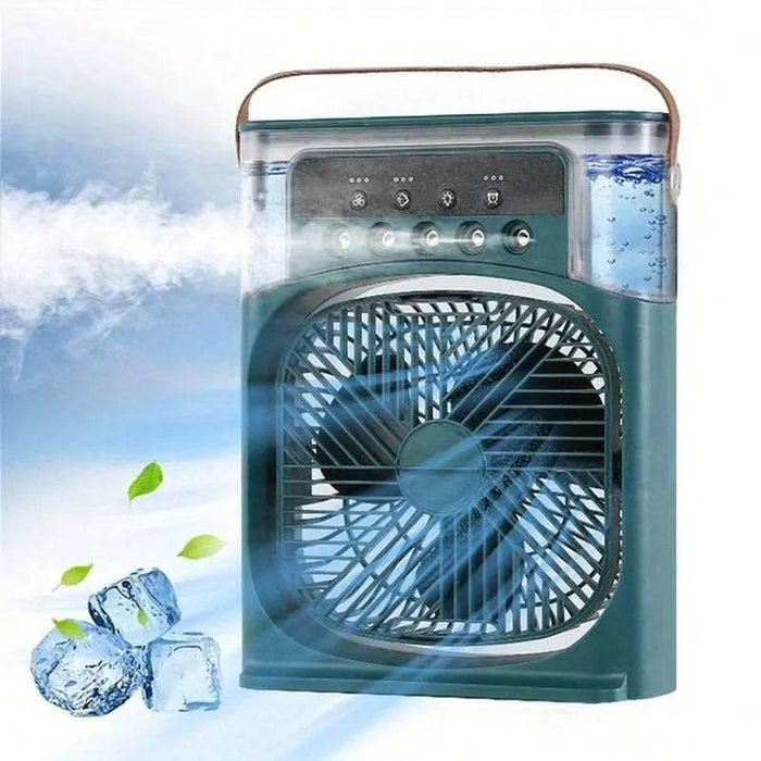 Portable Air Conditioner Fan Household Small Air Cooler Humidifier Hydrocooling Fan Portable Air Adjustment for Office 3 Speed - Lacatang Shop