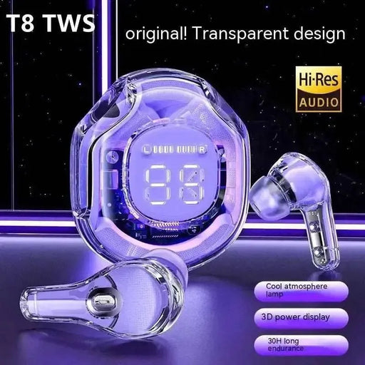 T8 Tws Bluetooth Earbuds with LED Digital Display Hifi Enc Bt 5.3 Wireless In-Ear Earphone for Xiaomi Huawei Iphone Headphone - Lacatang Shop