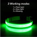 LED Adjustable Dog Collar Blinking Flashing Light up Glow Pets Safety Waterproof - Lacatang Shop