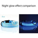 LED Adjustable Dog Collar Blinking Flashing Light up Glow Pets Safety Waterproof - Lacatang Shop