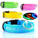 LED Adjustable Dog Collar Blinking Flashing Light up Glow Pets Safety Waterproof - Lacatang Shop