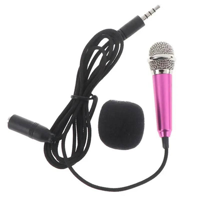 Universal 3.5Mm Portable Stereo Studio Mic KTV Karaoke Mini Microphone for Smart Phone Laptops PC Desktop Handheld Audio Mikrof - Lacatang Shop