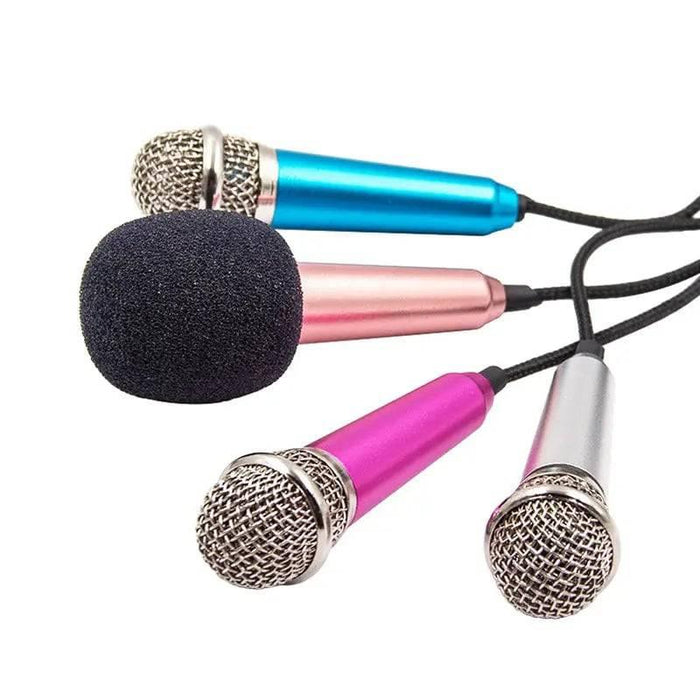 Universal 3.5Mm Portable Stereo Studio Mic KTV Karaoke Mini Microphone for Smart Phone Laptops PC Desktop Handheld Audio Mikrof - Lacatang Shop