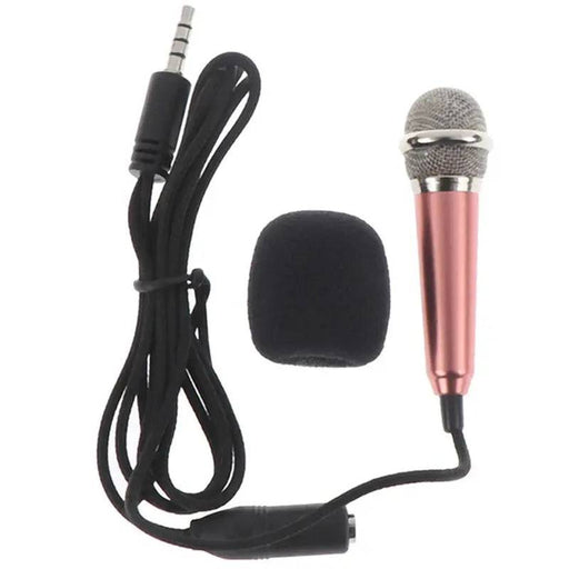 Universal 3.5Mm Portable Stereo Studio Mic KTV Karaoke Mini Microphone for Smart Phone Laptops PC Desktop Handheld Audio Mikrof - Lacatang Shop