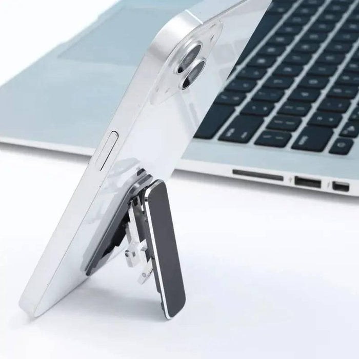 Universal Metal Phone Holder Cellphone for Ipad Foldable Mobile Phone Bracket Paste Folding Tablet Mount Portable Desktop Stand - Lacatang Shop