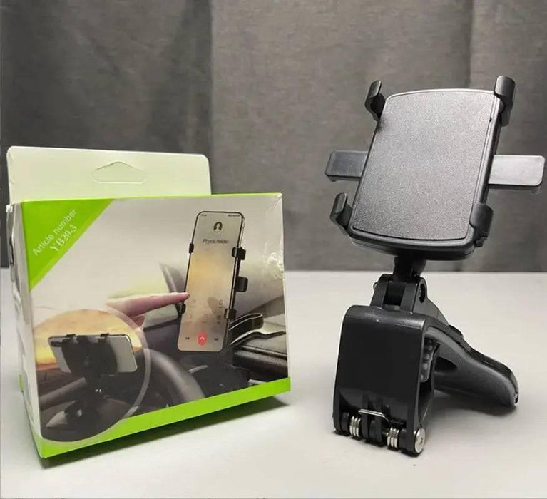 Universal Car Phone Holder Dashboard Cell Phone Car Holder Rear View Mirror Sun Visor Baffle Mobile Phone Mount Clip Car Gadgets - Lacatang Shop