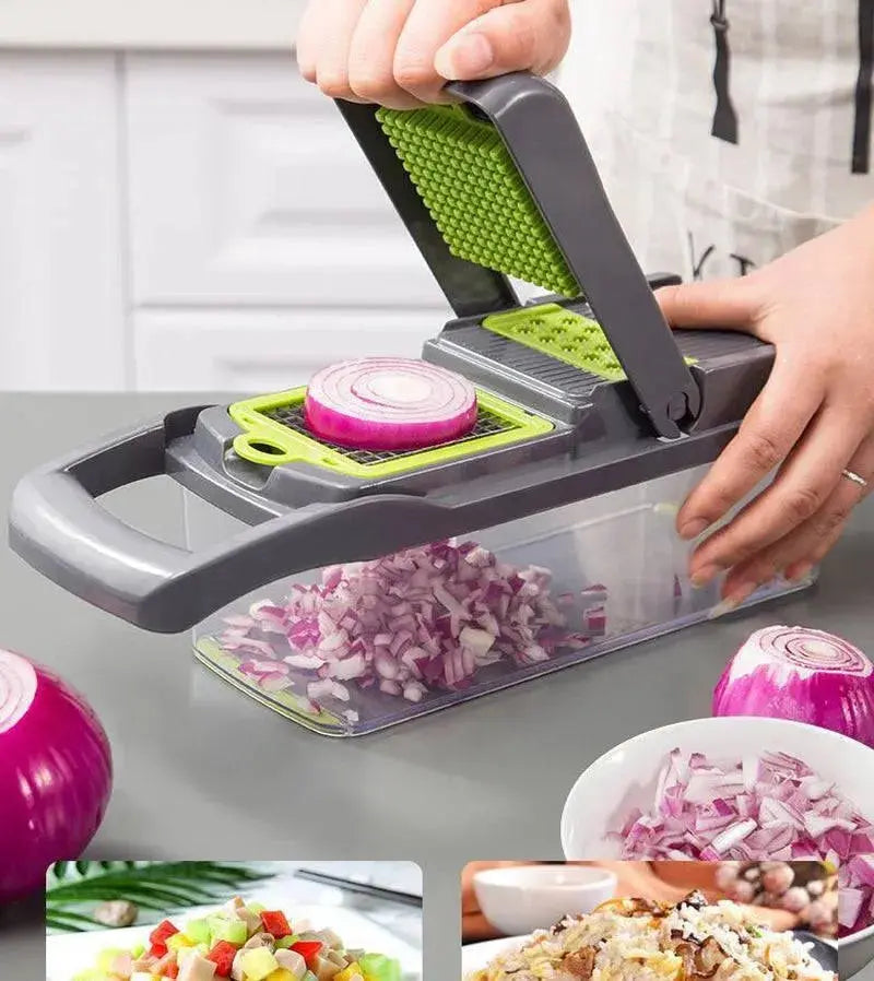 Multifunctional Vegetable Cutter Home Kitchen Slicing and Dicing Fruit Artifact 

Efficient Slicing and Dicing: Multifunctional Vegetable Cutter for Home Kitchen and Fruit Artifacts   AliExpress Lacatang Shop 