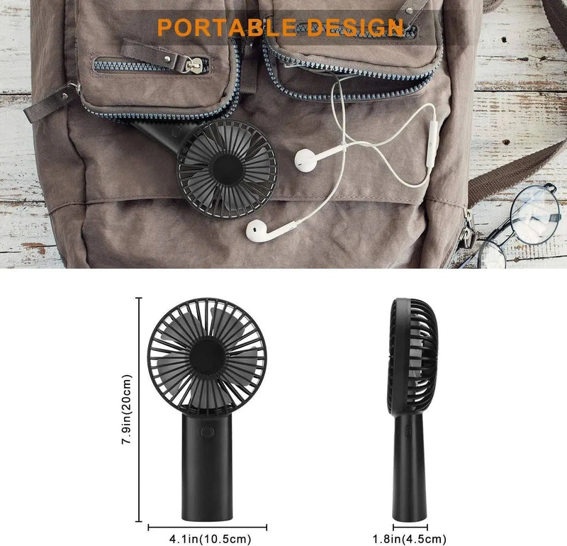 Portable Handheld Fan with 4400mAh Rechargeable Battery, Long Working Time - Ideal for Outdoor Activities Portable Handheld Fan 4400mAh Rechargeable - Perfect for Outdoors  AliExpress Lacatang Shop 