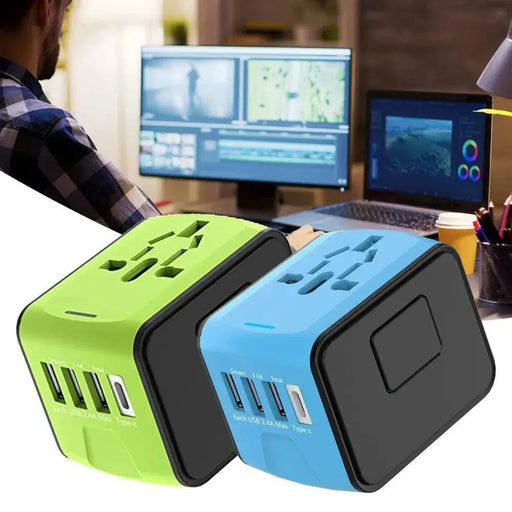 Universal Travel Adapter with 4 USB Ports and Type-C Socket - Worldwide Compatibility 

Travel Smarter with Our Universal Adapter - 4 USB Ports & Type-C Socket, Worldwide Compatible  AliExpress Lacatang Shop 