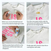 Portable 50mL Clothes Stain Removal Pen with Rolling Ball for Oil Stain Cleaning Portable 50mL Clothes Stain Removal Pen with Rolling Ball for Oil detergent AliExpress Lacatang Shop 