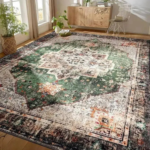 Boho Green Washable Vintage Area Rug for Kitchen Living Room Bedroom Bathroom Office 

Get Cozy with Our Boho Green Washable Area Rug Perfect for Any Space!  Aliexpress Lacatang Shop 