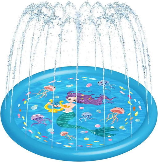 Kids Splash Pad Sprinkler for Outdoor Play - 3-in-1 Baby Pool, Sprinkler, and Play Mat - 60-Inch Diameter Water Toy for Toddlers