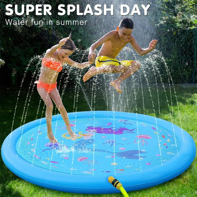 Kids Splash Pad Sprinkler for Outdoor Play - 3-in-1 Baby Pool and Water Toy Gift for Toddlers, Boys, and Girls (60" Splash Play Mat) Kids Splash Pad Sprinkler - 3-in-1 Outdoor Fun for Toddlers, Gift  AliExpress Lacatang Shop 