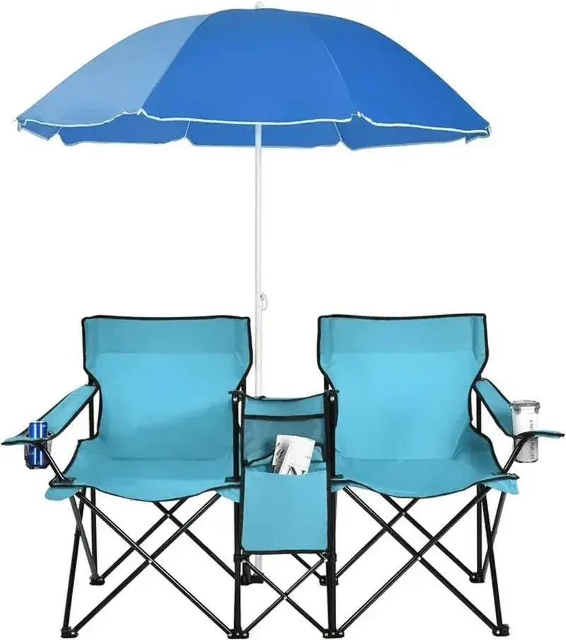 Portable Folding Picnic Double Chair W/Umbrella Table Cooler Beach Camping Chair for Patio Pool Park Outdoor 

Create Ultimate Outdoor Comfort with Folding Picnic Chair Set - Durable & Versatile Double Chair with Umbrella, Table & Cooler   AliExpress Lacatang Shop 