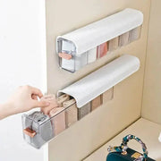 Wall-Mounted Underwear Sock Storage Box Bra Garments Holder Bin Easy to Find Space-Saving Adjustable Bedroom Storage Organizer Space-Saving Wall-Mounted Underwear & Sock Storage Organizer Box  AliExpress Lacatang Shop 
