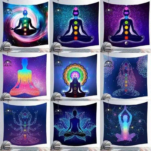 Spiritual Hanging Tapestry Screen for Yoga and Meditation
