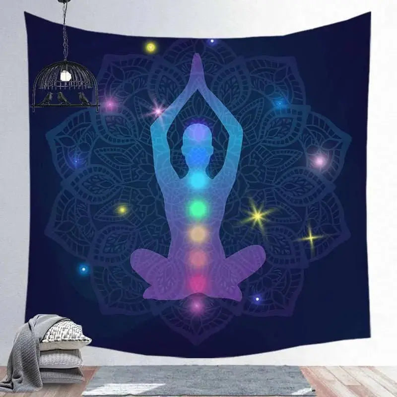 Spiritual Screen Hanging Tapestry Yoga Place Spiritual Yoga Tapestry - Hanging Screen Décor for Meditation Space  Aliexpress Lacatang Shop 