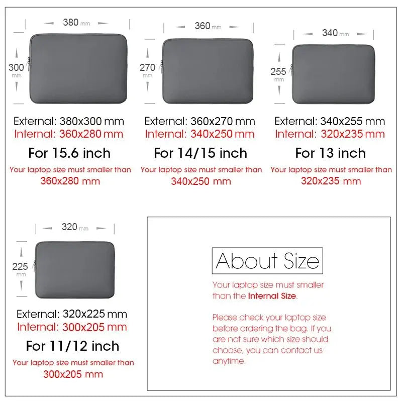 Laptop Bag For Xiaomi Lenovo Dell Notebook Computer Laptop Sleeve For Macbook Air Pro Retina 13 14 15 15.6 Inch Laptops Case - Lacatang Shop