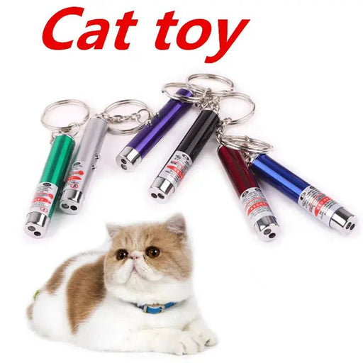 Laser funny cat stick New Cool 2 In1 Red Laser Pointer Pen With White LED Light Childrens Play Cat Toy - Lacatang Shop