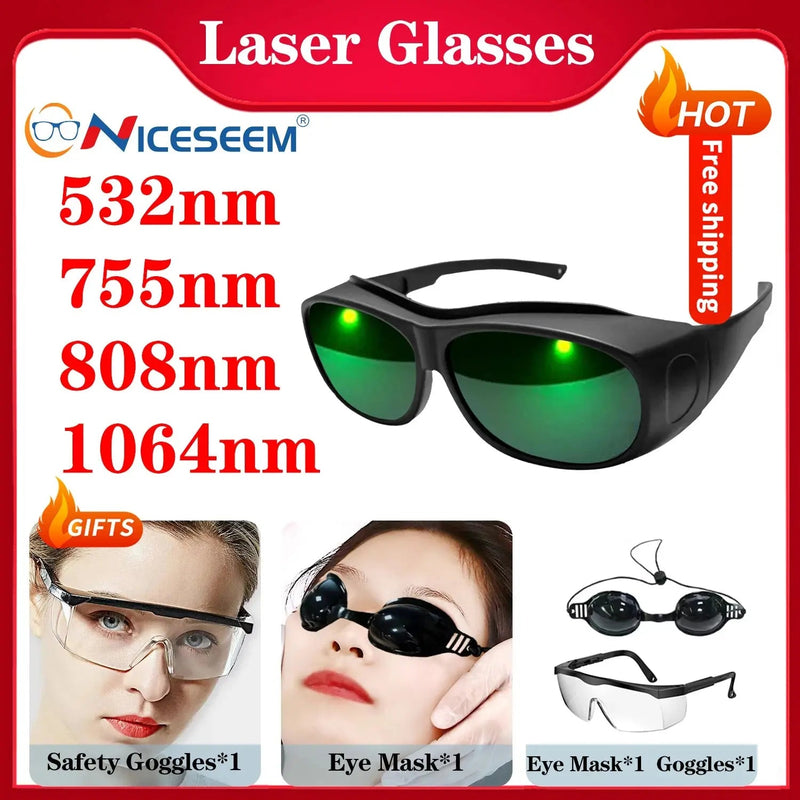 Laser Pointer Protective Glasses Industrial Safety Lenses UV IPI IR IPL FPV Protector Welding Protection X Ray Radiation Goggles - Lacatang Shop