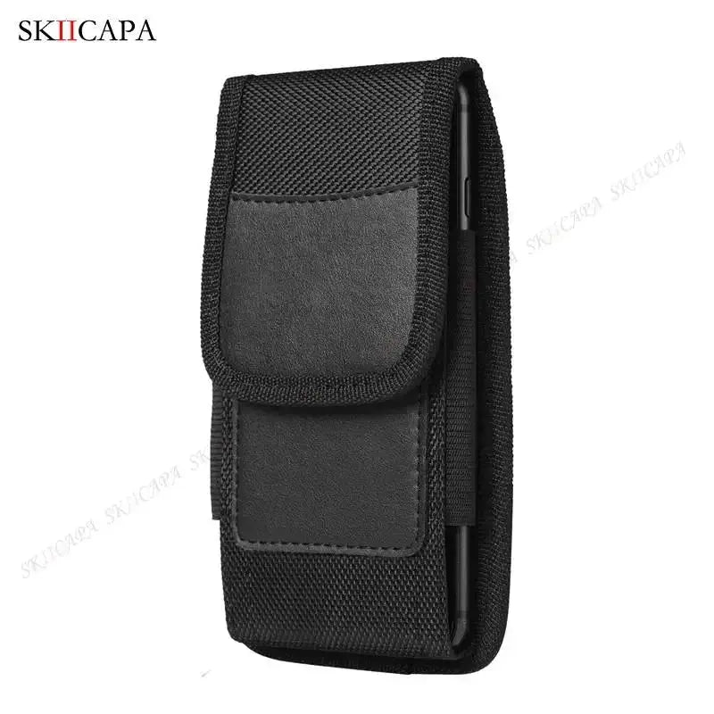 Leather Oxford Cloth Phone Pouch with Belt Clip for Samsung S24 Ultra Plus and Galaxy A Series - Lacatang Shop