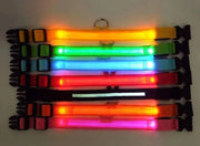 LED Adjustable Dog Collar Blinking Flashing Light up Glow Pets Safety Waterproof - Lacatang Shop