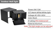 Led Outdoor Wall Light Waterproof Porch Garden Lighting 6W 12W Indoor Wall Lamp Decor Bedroom Living Room Corridor Stairs Lamps - Lacatang Shop