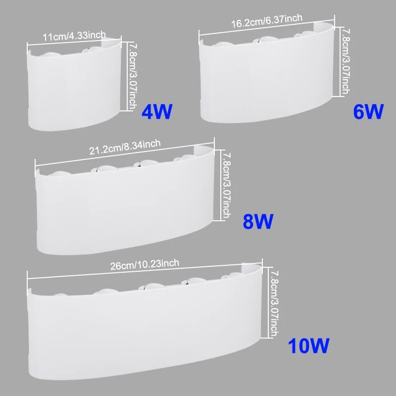 LED Wall Light Waterproof IP65 Outdoor Wall Lamp Garden Porch Light Decor Garden Yard Bathroom Bedroom Living Room AC85 - 265V - Lacatang Shop