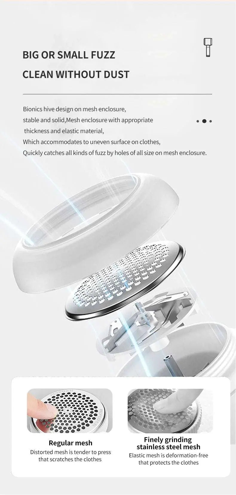 Lint Remover for Clothing Electric Pellet Fluff Remover Rechargeable Portable Fabric HairBall Shaver Removes Lint from Clothes - Lacatang Shop