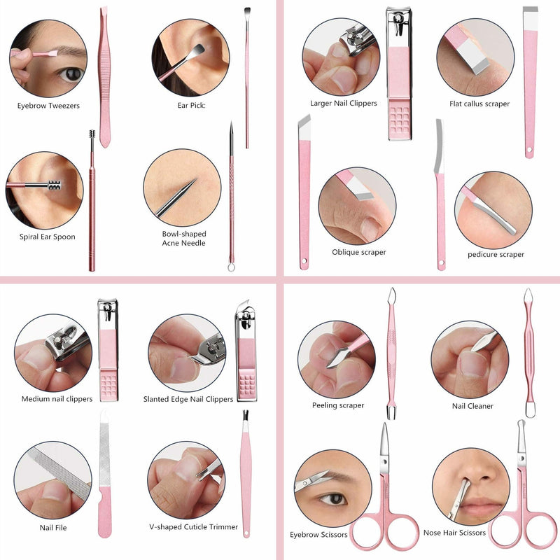 Lovely Lady 18 - in - 1 Manicure & Pedicure Tool Set - Top - Rated & User - Friendly - Lacatang Shop