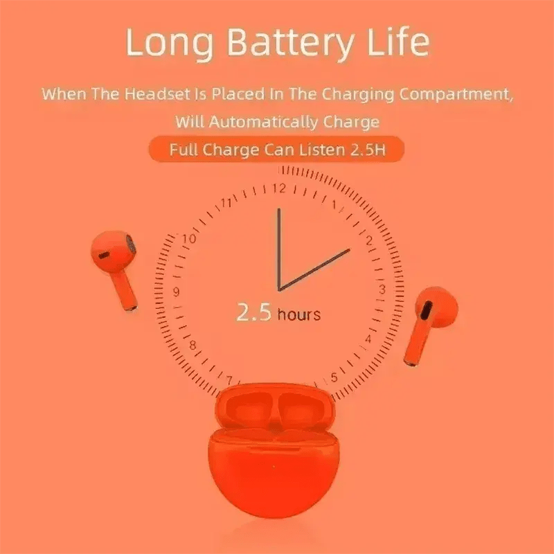 LS Original Pro 6 TWS Bluetooth Earphones - Mini In - Ear Stereo Sport Headset for Xiaomi and Android - Lacatang Shop