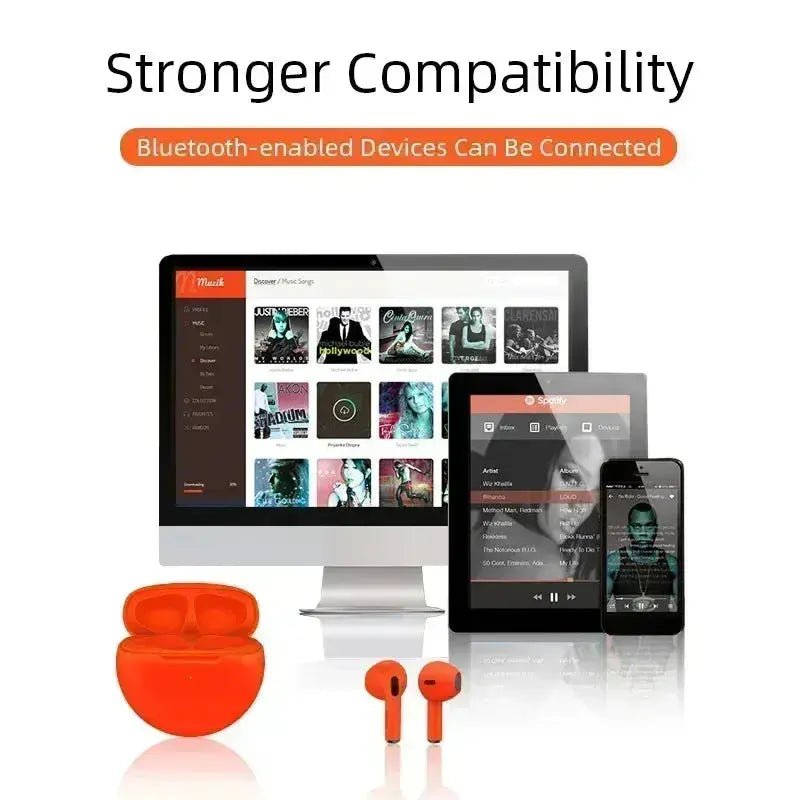 LS Original Pro 6 TWS Bluetooth Earphones - Mini In - Ear Stereo Sports Headset for Xiaomi and Android Devices - Lacatang Shop