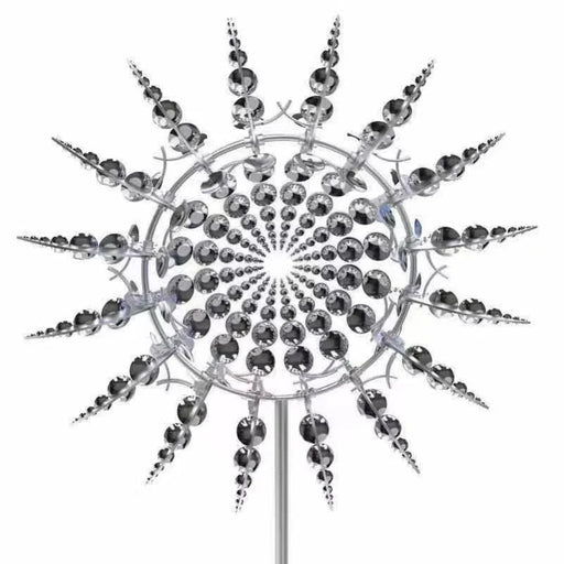 Magical Metal Windmill 3D Kinetic Sculpture - Enchanting Decor