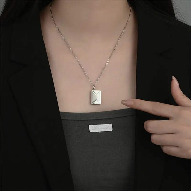 Mangley Is Bored Wearing a Secret! With Magnetic Force Can Open a Letter! Necklace - Lacatang Shop