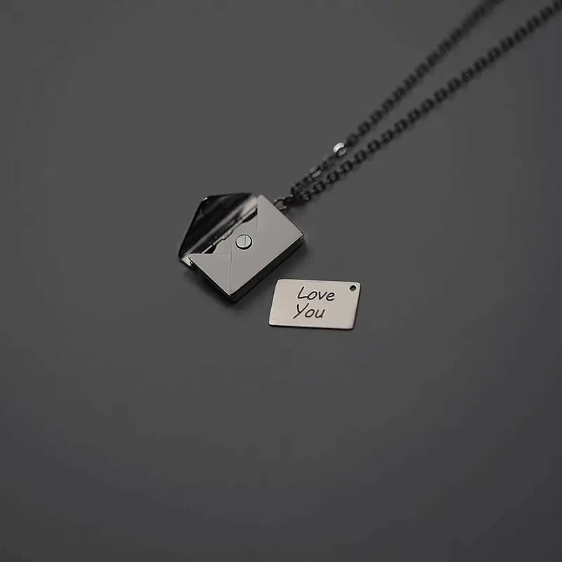 Mangley Is Bored Wearing a Secret! With Magnetic Force Can Open a Letter! Necklace - Lacatang Shop