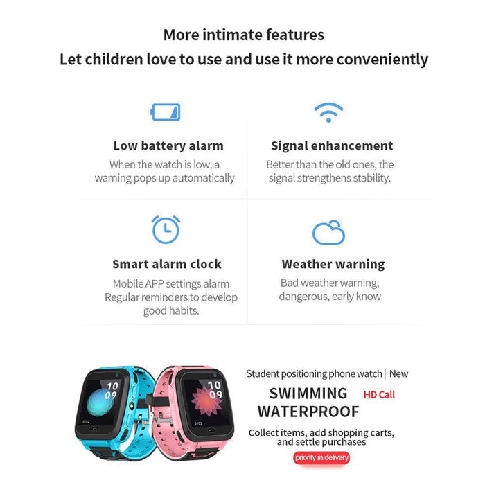 Kid Smart Watch GPS Tracker IP67 Waterproof - Lacatang Shop