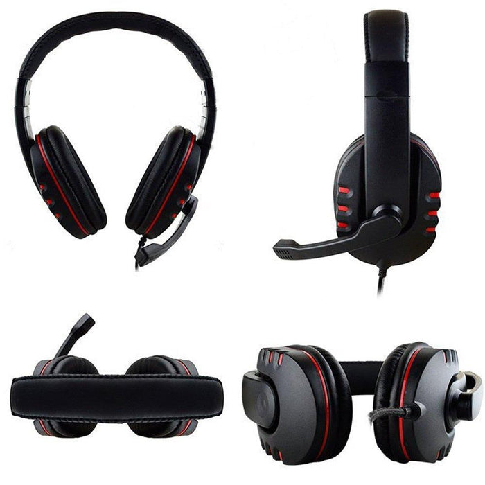 Gaming Headset Voice Control Wired Maroon Hera