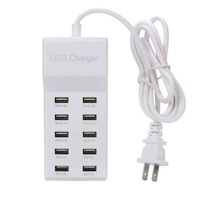 Multi USB Charger 10-Port 60W/12A Desktop - Lacatang Shop